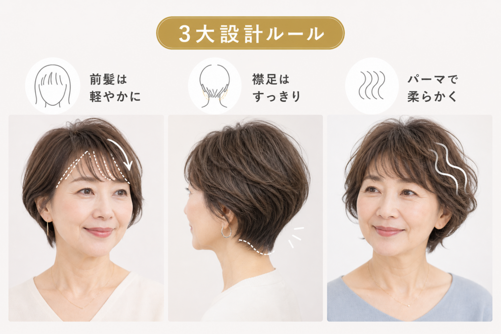おばさんっぽく見えない！前髪・襟足・パーマの「3大設計ルール」