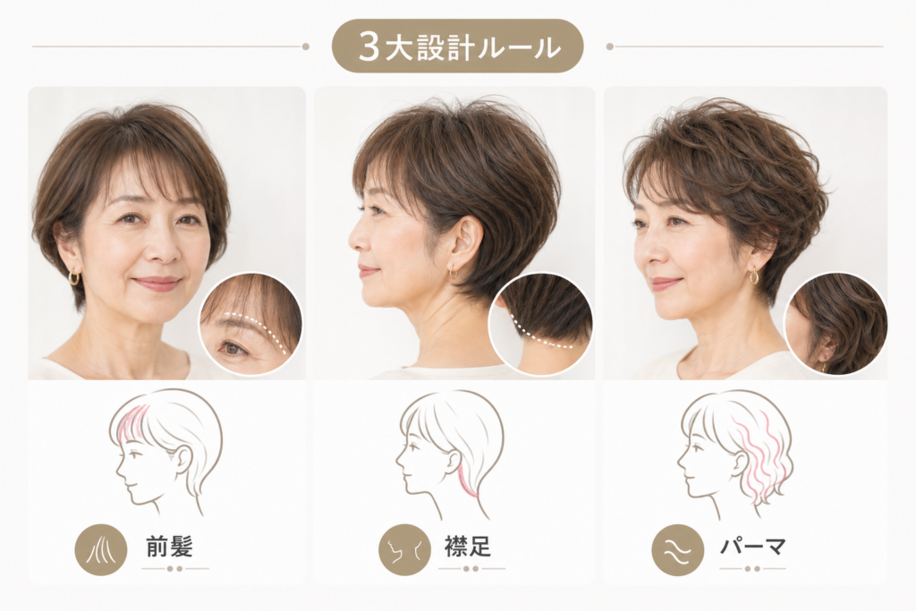 おばさんっぽく見えない！前髪・襟足・パーマの「3大設計ルール」