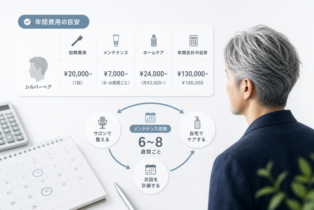 シルバーヘアの年間費用シミュレーションとメンテナンス周期