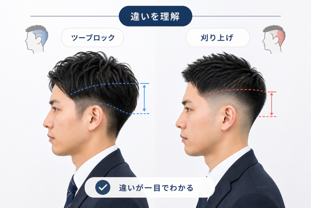 ツーブロックと刈り上げの違い|ビジネス・就活で失敗しない基本定義
