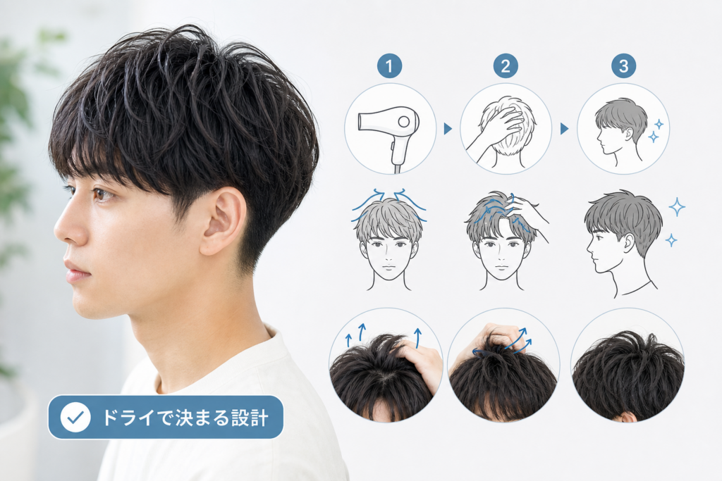 ノーセット派・時短派のためのドライカット設計とスタイリング術