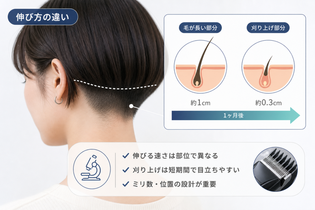 刈り上げボブで失敗する原因と、髪が伸びるスピードの毛髪科学