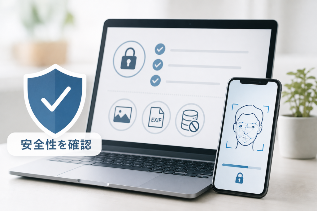 無料AI顔診断サイトの危険性と安全な見極め方【顔特徴量・Exifの最新事情】