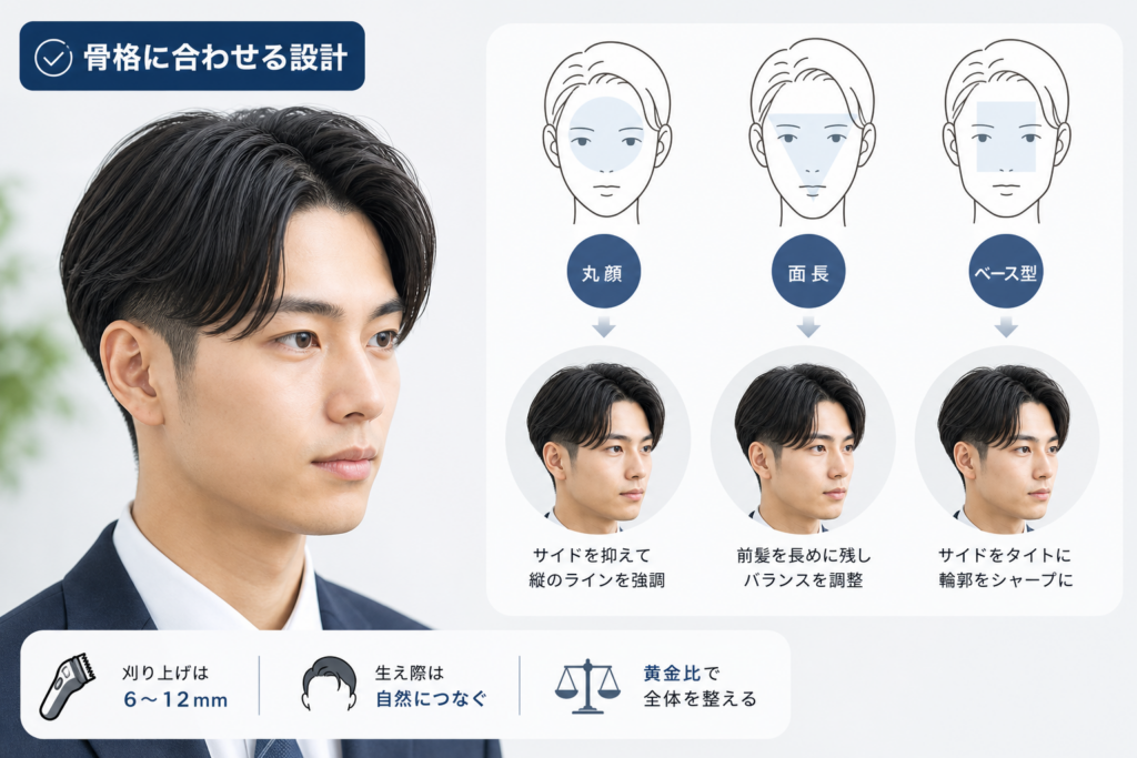 骨格・生え際で決まる!日本人に似合うセンターパート刈り上げの設計理論