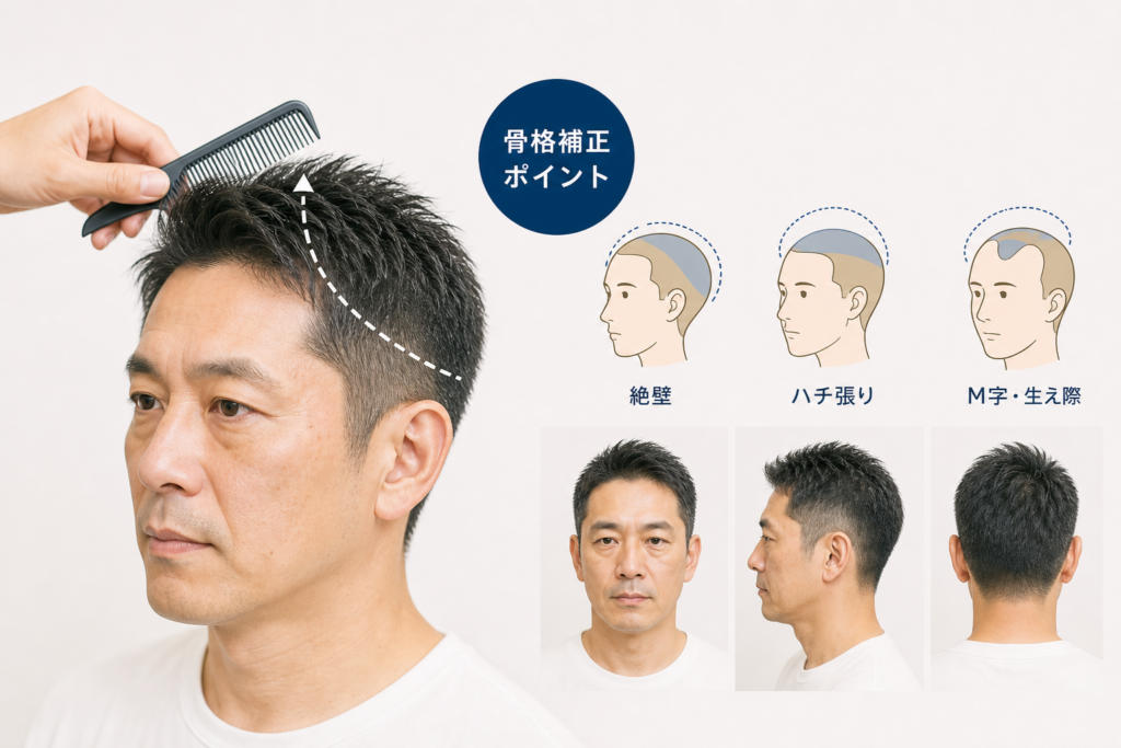 髪質・頭皮の悩みをカバーするプロの骨格補正技術