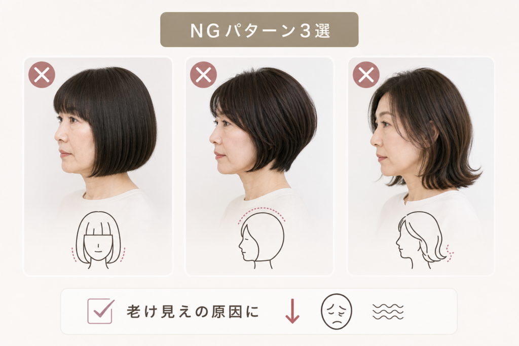 40代が選んではいけないボブとは?老けて見えるNGパターン3選