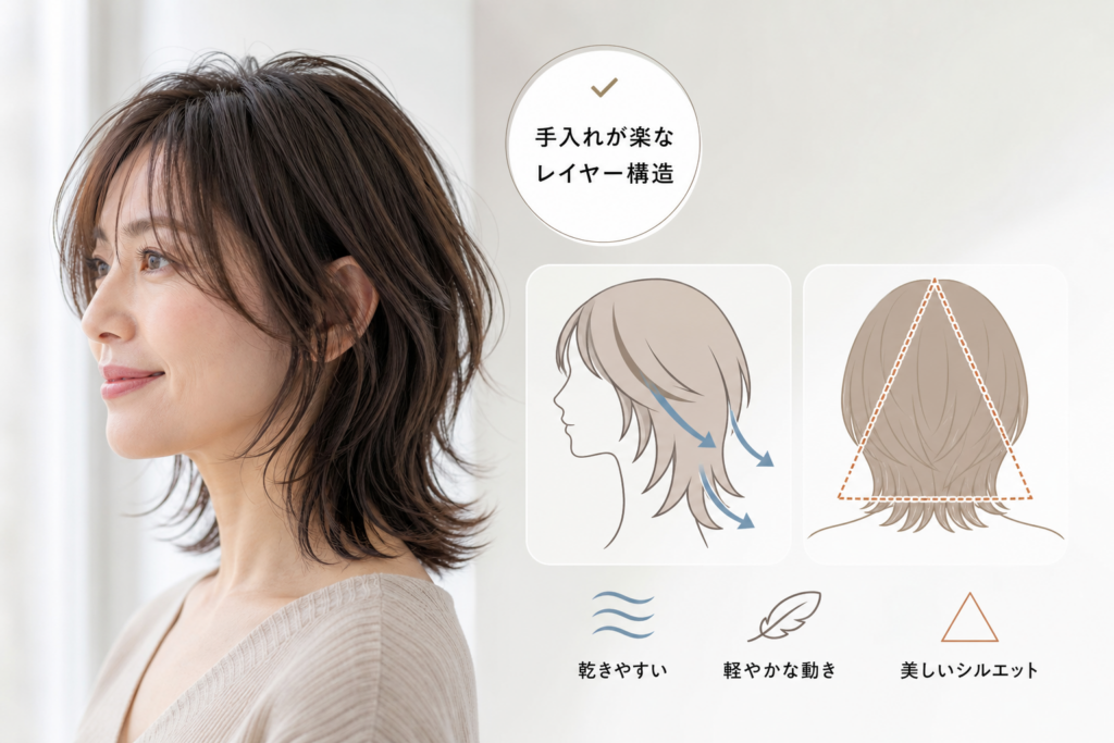 40代のミディアムウルフが「手入れが楽」な科学的理由と令和ネオウルフの特徴