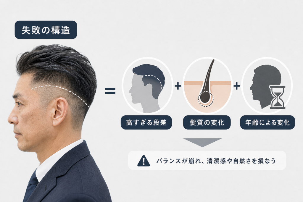 50代男性が刈り上げ・ツーブロックで失敗する構造的な理由