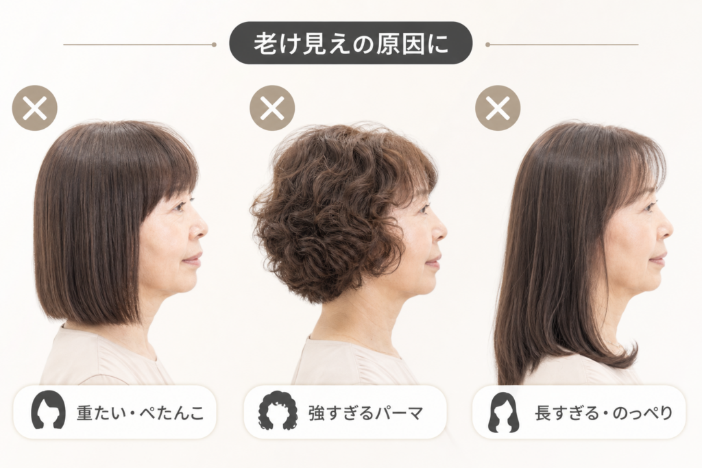 60代がやってはいけない髪型ワースト3と老け見えの理由