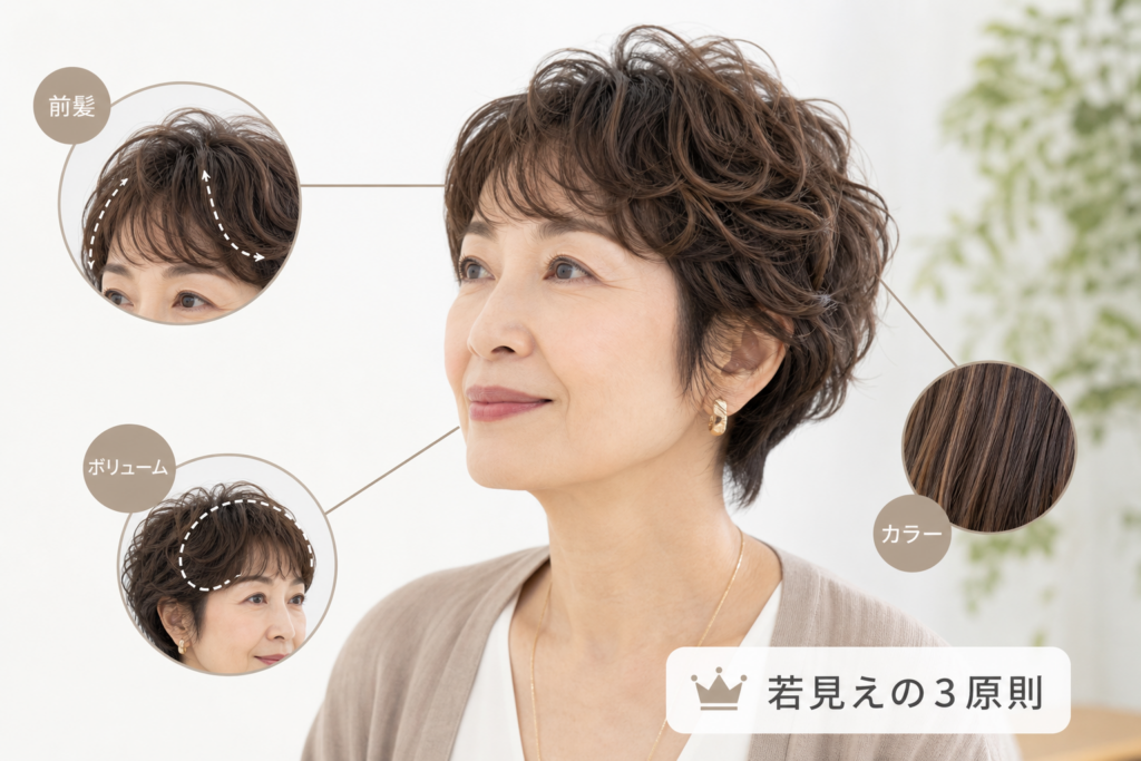 60代パーマで若見えを叶える3つの黄金法則｜前髪・ボリューム・カラー