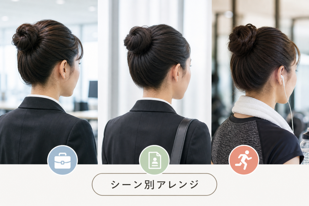 【シーン別】仕事・就活・スポーツで崩れないお団子アレンジレシピ