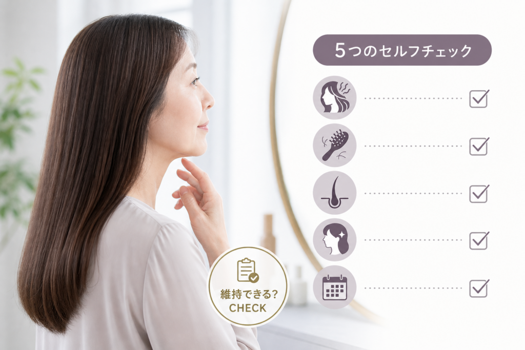【切る?続ける?】50代女性がロングヘアを維持できるか見極める5つのセルフチェック