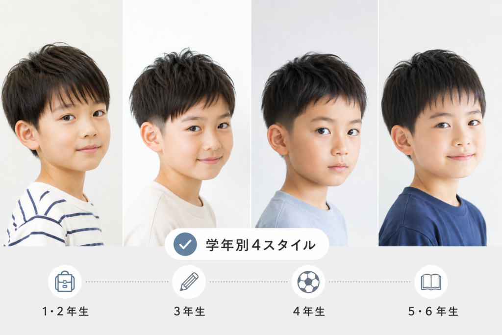 【学年別】小学生男の子に人気のワックスなしヘアスタイル4選