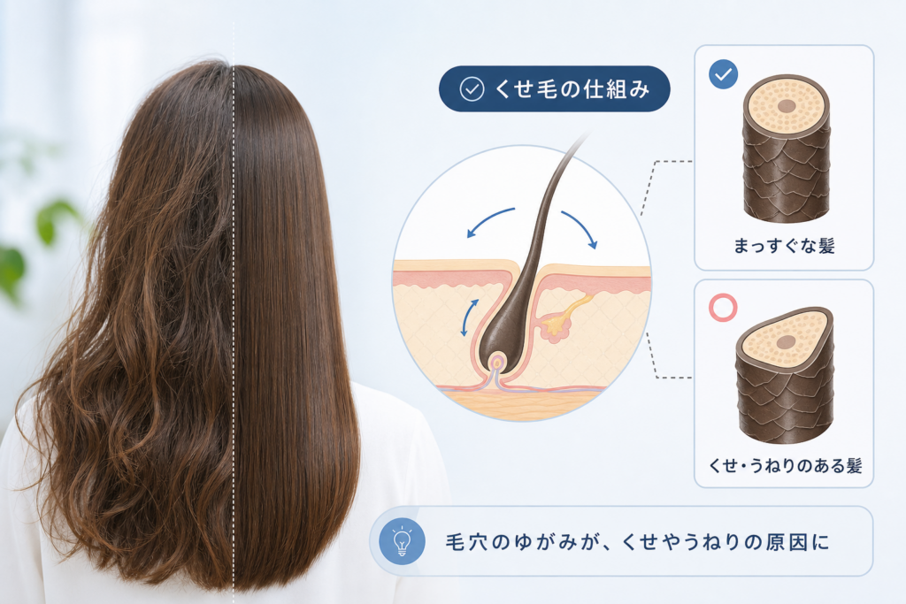 【毛髪科学】くせ毛の仕組みと「やめたほうがいい髪質・施術履歴」