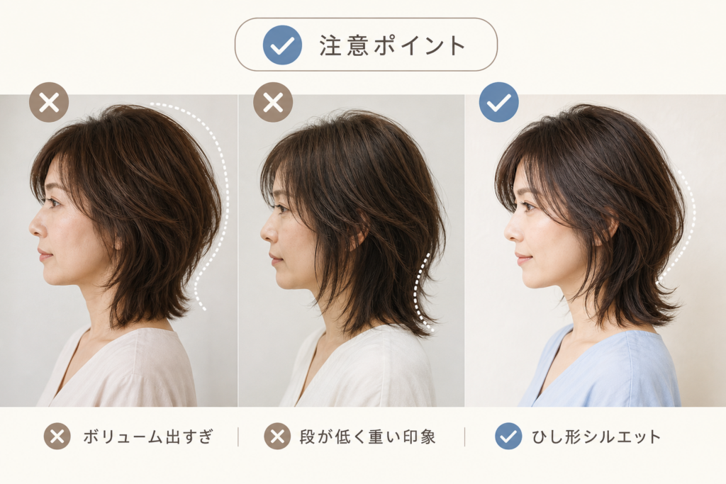 おばさん見え・若作り感を回避！40代ウルフカットの注意点と失敗例