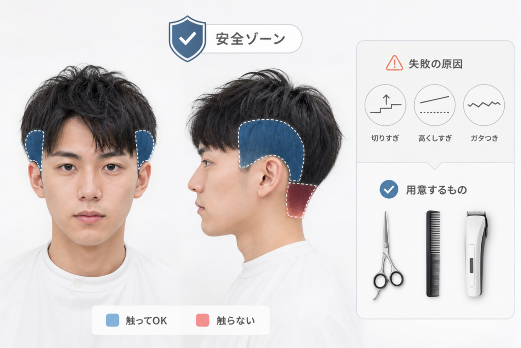 セルフカットで失敗する主な原因と「触っていい安全ゾーン」