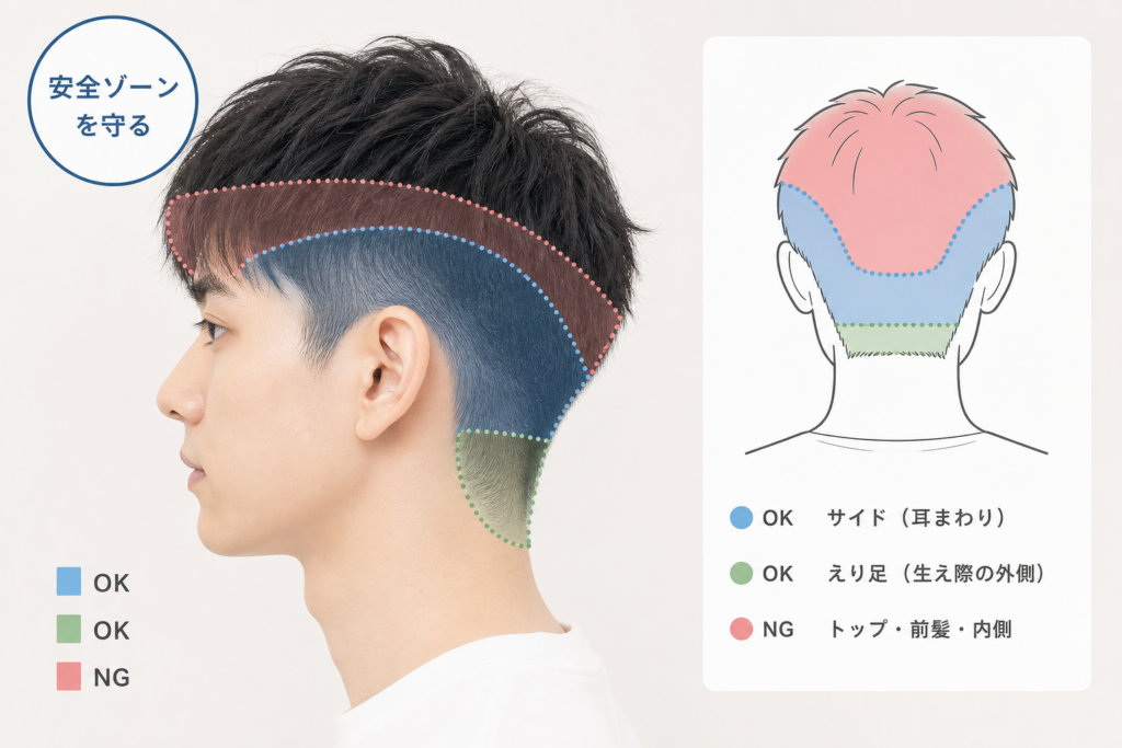 セルフカットで失敗する主な原因と「触っていい安全ゾーン」
