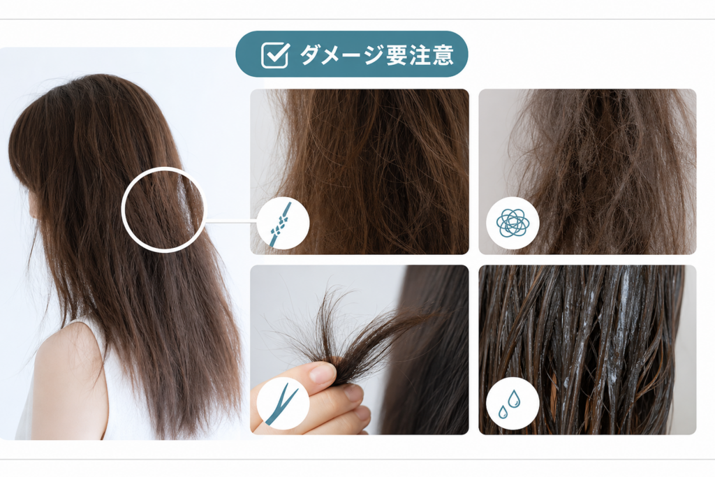 プロカリテのストレートパーマを使ってはいけない髪｜ダメージ診断チェック