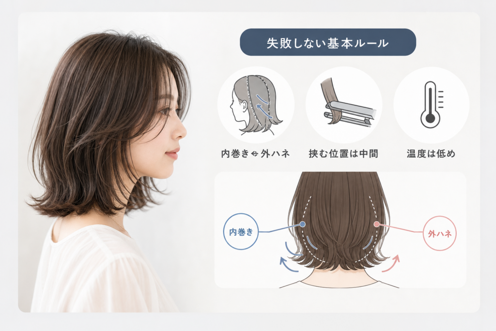 レイヤーボブの巻き方が難しい理由と、失敗しない基本ルール