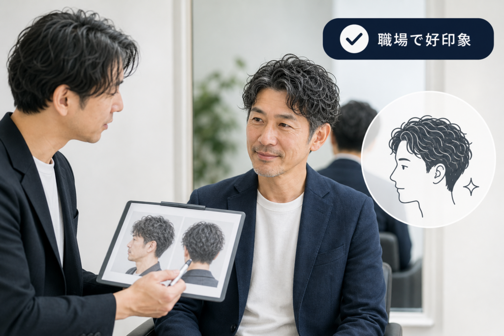 職場で浮かない!50代が「痛い」と言われないスパイラルパーマのオーダー術