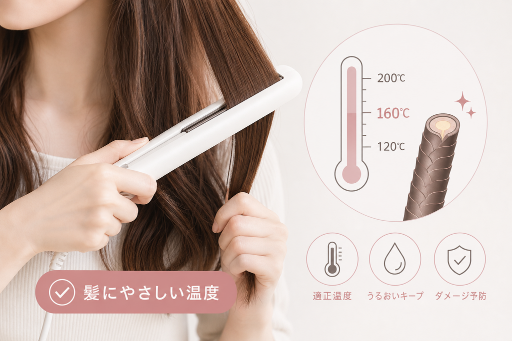 髪を傷めず韓国風カールを作る！適正温度と毛髪科学の根拠